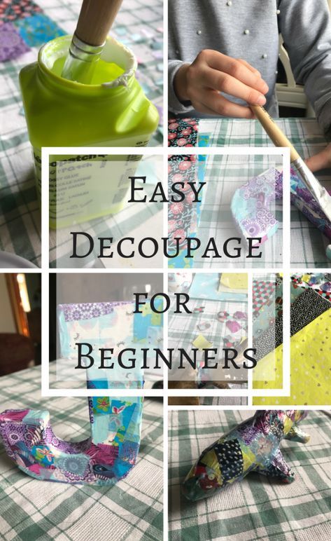 Easy Decopage project for beginners | Decopatch | simple craft idea for kids Creativity Projects, Mod Podge Projects, Bottle Decorations, Arts And Crafts Interiors, Fabric Decoupage, Decoupage Projects, Craft Workshop, Homemade Ideas, Decoupage Tutorial