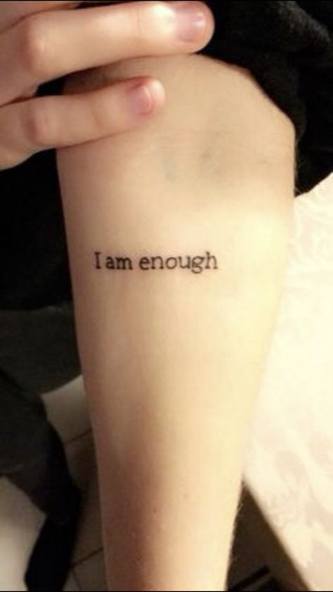 Feminism Tattoo, Tattoos Hip, Tattoo Frases, Enough Tattoo, Feminist Tattoo, One Word Tattoos, Simple Tattoos For Women, Power Tattoo, Small Tattoos Simple