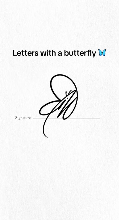 Butterfly Signature Ideas, Letters With A Butterfly Signature, Fancy Signatures, Butterfly Signature, Best Ramadan Quotes, Hand Lettering Worksheet, Cat Drawing Tutorial, Cool Signatures, Bullet Journal Cover Ideas