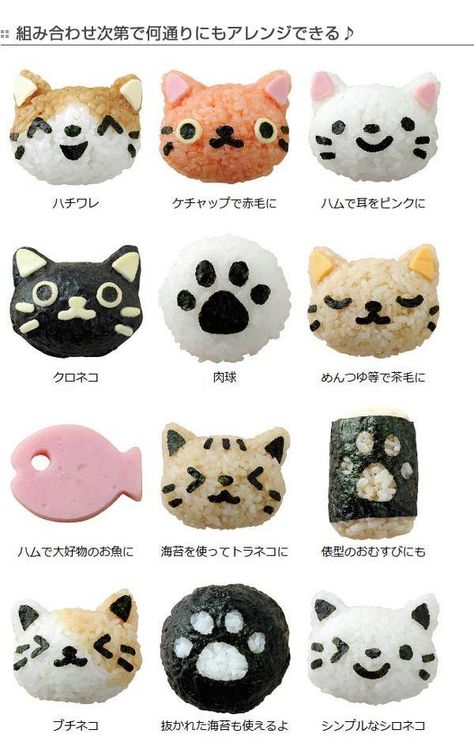 Cat Onigiri, Bento Accessories, Bento Box Lunch For Kids, Rice Mold, Bento Box Recipes, Bento Kids, Japanese Food Bento, Cute Bento Boxes, Kawaii Bento