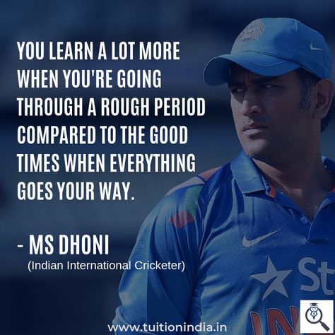 Ms Dhoni Thoughts, Mahendra Singh Dhoni, Cricket Quotes, Ms Dhoni, Journal Writing Prompts, Motivational Thoughts, Everything Goes, Quotes By Famous People, Marketing Quotes