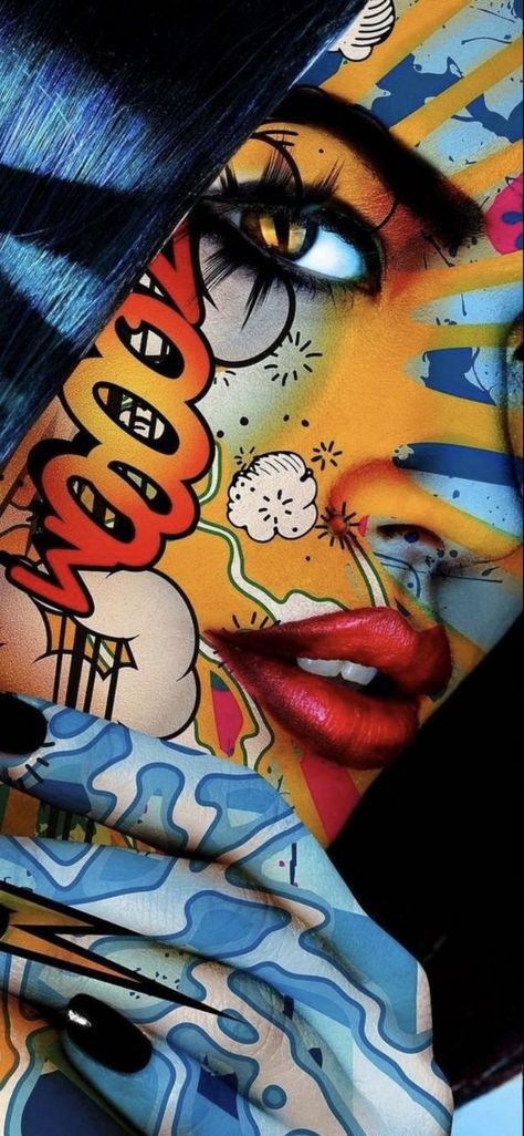 Images Pop Art, Girl Face Painting, Pop Art Images, Pop Art Fashion, Pop Art Drawing, Pop Art Girl, Pop Art Illustration, Pop Art Wallpaper, Art Pop