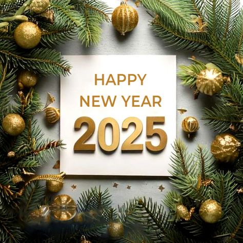 A happy new year 2025 card surrounded by branches #pikbest#Backgrounds Happy New Year Design Graphics, New Year Creative Poster Graphic Design, Happy New Year 2025 Design, 2025 Background, Winter Floral Arrangements, Happy New Year Pictures, New Year Pictures, Happy New Year Design, Love Backgrounds