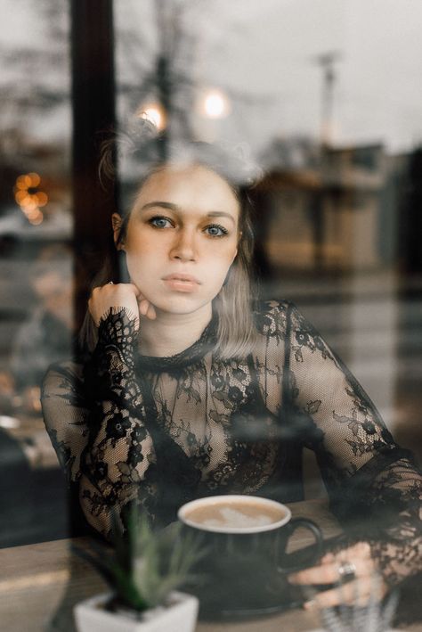 Clearly, shooting in coffee shops is my thing.  P.C. @kelseymariephoto_ Nyc Photoshoot, Coffee Shop Photography, Coffee Shop Aesthetic, Coffee Photos, Portrait Photography Women, Coffee Girl, Coffee Photography, Business Portrait, House Portraits