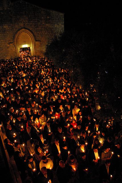 Pascha Vigil at St. Neophytos' Monastery by millinerd, via Flickr Easter Vigil Catholic, Easter Vigil, Holy Saturday, Orthodox Easter, Church Aesthetic, New Republic, Eastern Orthodox Church, Greek Easter, Prayer Corner