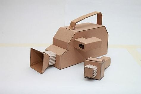 Diy Tv Camera Prop, Cardboard Camera Diy, Cardboard Camera, Cardboard Props, Dramatic Play Themes, Cardboard Play, Film Equipment, Cardboard Crafts Diy, Cardboard Toys