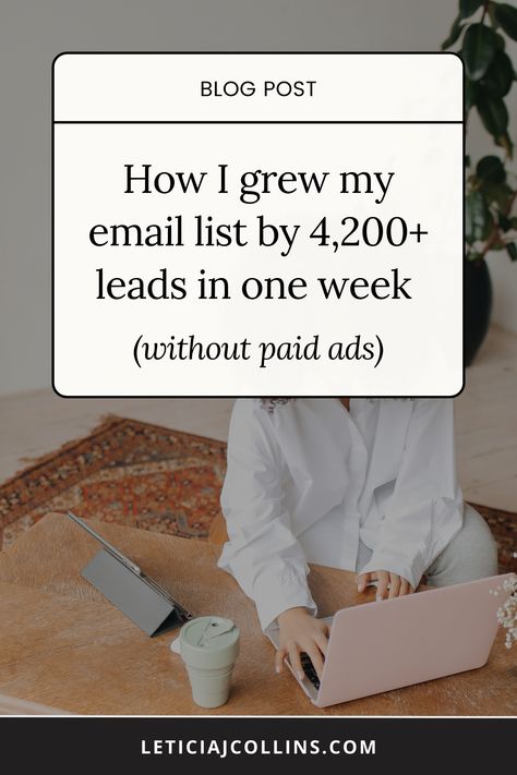 Constantly find yourself searching "how to grow my email list"? In this blog post, I'm uncovering exactly how I grew my email list with over 4,200 subscribers in just one week - and all without investing in ads! Tap into the power of organic growth and learn to expand your digital audience like never before with these proven strategies 200 Subscribers, Grow Email List, Entrepreneurial Skills, Types Of Social Media, Paid Ads, Marketing Podcasts, Attraction Marketing, Online Business Marketing, Mom Tips