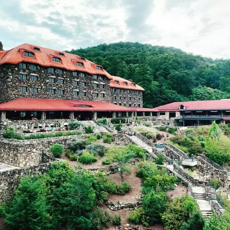 The Omni Grove Park Inn | Luxury Hotels in Asheville, NC Omni Grove Park Inn Asheville, The Best Caesar Salad, Best Caesar Salad, Grove Park Inn Asheville, Grove Park Inn, Omni Hotel, National Park Road Trip, Mountain Travel, Caesar Salad