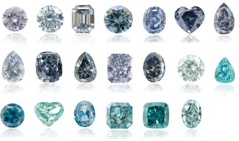 PHOTOS OF BLUE DIAMONDS | Light Blue,F. Light Blue, Fancy Blue, F. Intense Blue, F. Vivid Blue ... Diamond Color Chart, Jewel Drawing, Diamond Color Scale, Natural Blue Diamond, Blue Diamonds, Fancy Diamonds, Blue Gems, Rocks And Gems, Fancy Color Diamonds