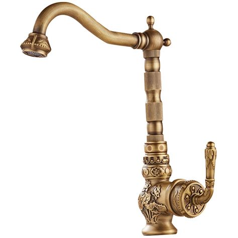 Amazon.com: Professional Sink Taps Kitchen Faucet Brass Vintage Rotating: Kitchen & Dining Antique Sink, Vintage Kitchen Faucet, Copper Kitchen Faucets, Bathroom Retro, Vintage Style Kitchen, Brass Kitchen Faucet, Water Printing, Antique Kitchen, Copper Kitchen