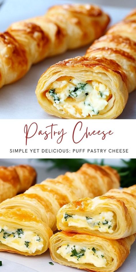 Simple Yet Delicious: Puff Pastry Cheese Twists – A Brilliant Appetizer Ingredients: Puff Pastry: 600 g (about 1.3 lbs) Cream Cheese: 200 g (about 7 oz) Garlic: 15 g (about 3 cloves, minced) Feta Cheese: 80 g (about 3 oz, crumbled) Aged Cheese (Cheddar or Parmesan): 100 g (about 3.5 oz, grated) Fresh Parsley: 15 g (about 1 tablespoon, chopped) Egg: 1 large Vinegar: 10 ml (about 2 teaspoons) Chili Sauce: 10 g (about 2 teaspoons) #Puff #Pastry Cheddar Cheese Puffs Recipe, Puff Pastry Recipes Dinner, Cheesy Puff Pastry, Puff Pastry Cheese, Puff Pastry Snacks, Cheese Puffs Recipe, Puff Pastry Recipes Savory, Puff Pastry Recipes Dessert, Puff Pastry Twists