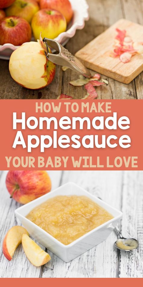 Making and preserving applesauce for your child's own baby food does not have to be hard. Follow these steps on how to can your own apple sauce for toddler or baby. Homemade Cinnamon Applesauce, Baby Applesauce, Healthy Applesauce, Homemade Applesauce Recipe, Apple Baby Food, Homemade Applesauce Recipes, Canned Applesauce, Cinnamon Applesauce, Applesauce Recipe