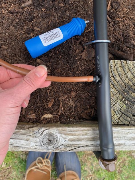 DIY Drip Irrigation System for Raised Bed Gardens - PunkMed Diy Drip Irrigation System, Raised Bed Irrigation, Raised Garden Beds Irrigation, Irrigation System Diy, Irrigation Diy, Raised Bed Gardens, Drip Irrigation Diy, Garden Watering System, Diy Garden Bed