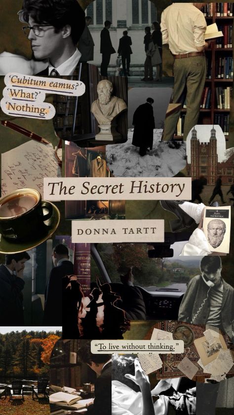 the secret history by donna tartt The Secret History Aesthetic, Henry Winter, History Wallpaper, Chaotic Academia, Donna Tartt, Moodboard Aesthetic, The Secret History, I Love Reading, Digital Journal