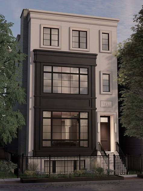 Available — Environs Development, Inc. Modern Town House Exterior, Townhome Exterior Design, Townhouse Exterior Design, City House Exterior, Brick Apartment Building, Front Entrance Table, Small Row House Design, Entrance Decor Ideas, Townhouse Architecture