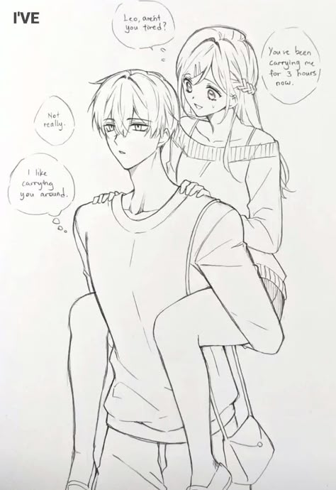 Artist's social medias; instagram: noonaleonna tiktok: noona_art_ twitter: Noona0708 Boy And Girl Drawing, Cute Couple Sketches, Pencil Drawing Images, Couple Sketch, Drawings Of Friends, Cute Couple Drawings, Easy Drawings Sketches, Cute Easy Drawings, Anime Drawings Tutorials