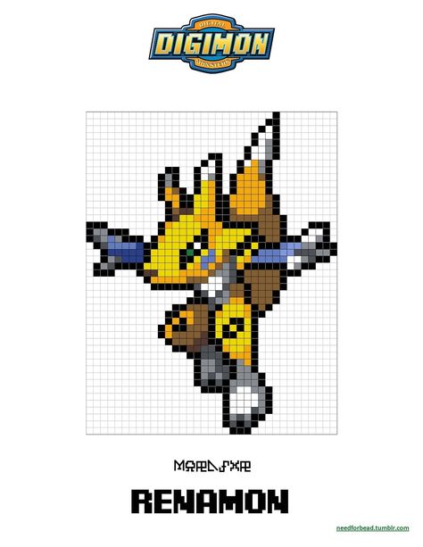 Veemon Digimon, Perler Art, Pixel Art Grid, Perler Bead Art, Perler Patterns, Perler Bead, Hama Beads, Perler Beads, Digimon