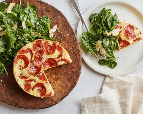 March Meal Plan, Best Frittata Recipe, Instant Pot Pizza, Pizza Frittata, Simple Spinach Salad, Pizza Fritta, Crispy Hashbrowns, Frittata Recipe, Food Instant Pot