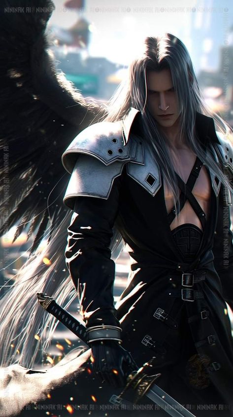 Sephiroth Final Fantasy Vii, Sephiroth Art, Yuna Final Fantasy, Final Fantasy Sephiroth, Final Fantasy Cloud, Advent Children, Final Fantasy Collection, Final Fantasy Artwork, Final Fantasy Vii Remake