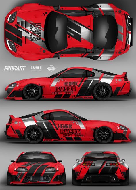 [Toyota Supra] Henrik Isaksson, Sweden | ВКонтакте Rally Car Design, Kereta Sport, Car Stripes, Car Liveries, Car Livery, Livery Design, Racing Car Design, Car Wrap Design, Car Wraps