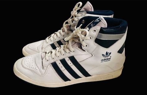 Vintage Adidas Decade Basketball Boots Hi Top Leather Original Trainers 80's 423 - Etsy Jordan Woman, Adidas Platform Sneakers, High Sneakers Women, Casual White Sneakers, Hip Hop Shoes, 80s Shoes, Adidas Boots, Adidas High Tops, Sneaker Outfits Women