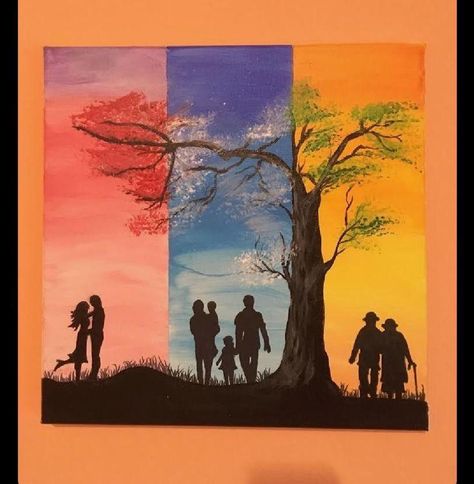 Family Acrylic Painting Ideas, Painting Family Ideas, Paintings For Parents, Family Painting Ideas Canvases, Painting Ideas Family, Family Painting Ideas Diy Canvas, Family Painting Ideas, Family Canvas Painting, Room Tutorial