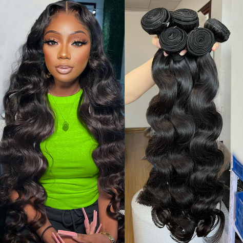 Hair Material:Body Wave Human Hair Bundles,Brazilian 4 bundles human hair, Healthy Unprocessed Virgin Human Hair Bundles Cut From Young Girl Head Directly, No Synthetic,Long-Lasting. Hair Extension Lengths, Drawn Hair, Body Wave Bundles, Double Drawn Hair, Natural Hair Extensions, Brazilian Hair Weave, Hair Body Wave, All Things Black, Raw Hair