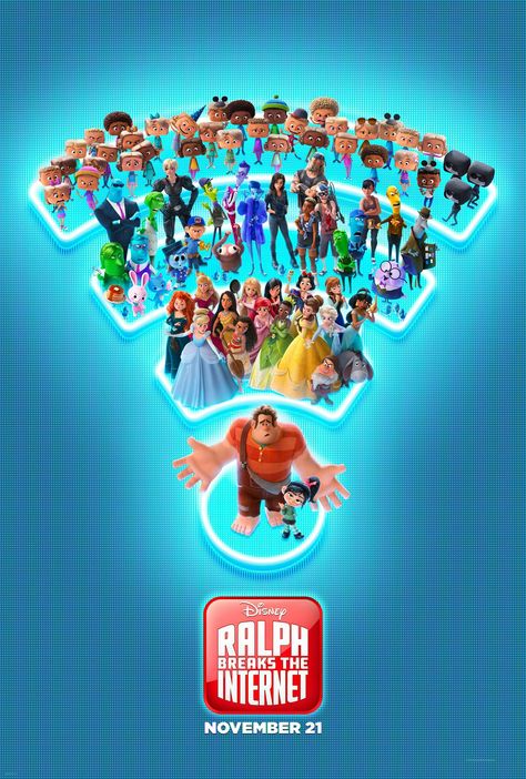 Ralph Breaks the Internet poster  Wreck it Ralph 2 Zootopia 2016, Mary Poppins 1964, Vanellope Y Ralph, Kat Diy, Ralph Breaks The Internet, Full Mon, Idina Menzel, 2018 Movies, Christopher Robin