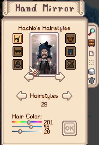 Hachio's Cute Hairstyles for Fashion Sense at Stardew Valley Nexus - Mods and community Stardew Mods Hair, Stardew Hair Mods, Stardew Valley Fashion, Stardew Valley Cute Mods, Stardew Valley Mods Character, Stardew Valley Npc Mod, Stardew Valley Fashion Sense Mods, Cute Stardew Valley Mods, Stardew Valley Fashion Sense