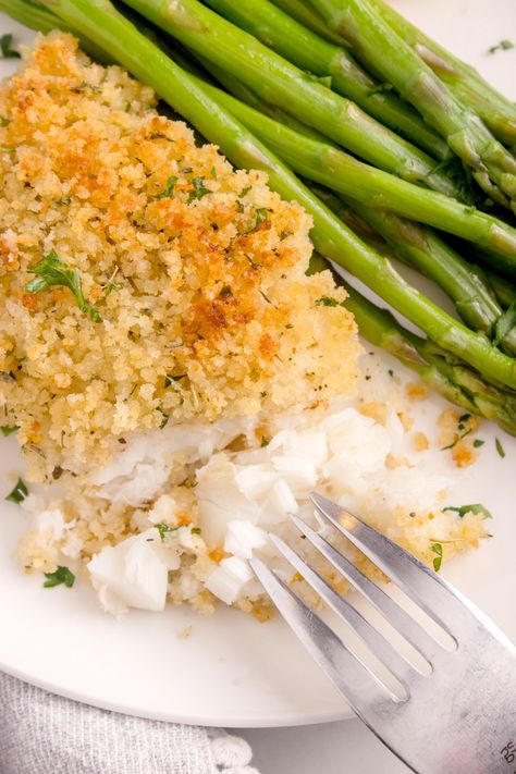 Baked Cod with Panko  - Kitchen Divas Panko Cod, Crispy Baked Cod, Panko Crusted Cod, Panko Recipes, Breaded Cod, Cod Dishes, Baked Cod Recipes, Freezing Leftovers, Baked Fish Recipes