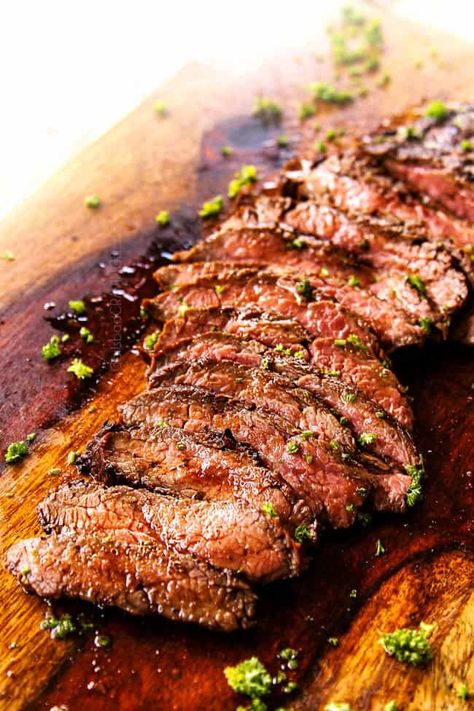 Steak Marinades, Marinade Flank Steak, Steak Sandwiches, Marinated Flank Steak, Flank Steak Recipes, Carlsbad Cravings, Grilled Steak Recipes, Grilled Flank Steak, Steak Marinade