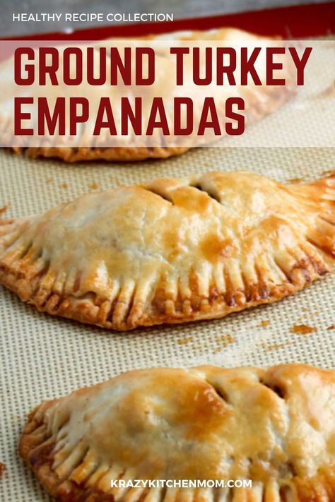 Baked Turkey Empanadas Made with Jennie-O Ground Turkey Breast Baked Turkey Empanadas Made with Jennie-O Ground Ground Turkey Breast are an easy calorie-conscious snack or quick dinner for the entire family. Thing To Make With Ground Turkey, Ground Turkey Halloween Recipes, Ground Turkey Empanadas Recipe, Ground Turkey And Crescent Roll Recipes, Ground Turkey Puff Pastry Recipes, Ground Turkey Empanadas, Turkey Empanadas Recipe, Ground Turkey Breast Recipes, Ground Turkey Recipes For Dinner