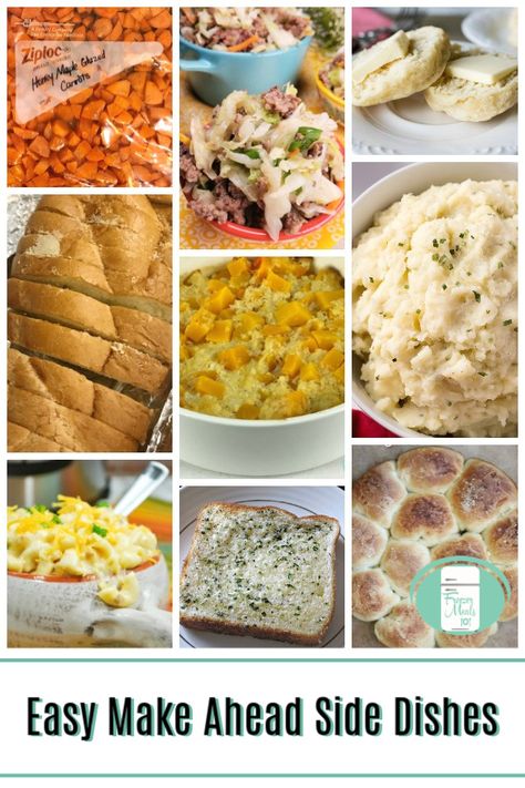 Sides For A Party, Make Ahead Sides, Make Ahead Side Dishes, Camp Meals, Vegetarian Freezer Meals, Crockpot Side Dishes, Best Freezer Meals, Glazed Carrots Recipe, Easy Camp