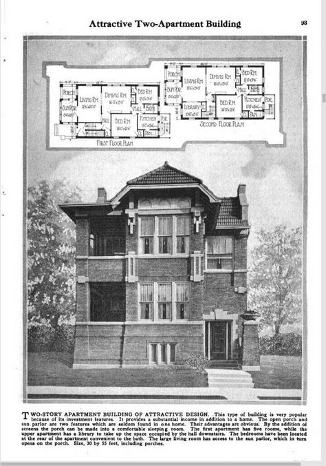 Vintage Apartment Floor Plans, Second Empire House Floor Plans, Old House Floor Plans 2 Story, Old School Floor Plans, Old New York Apartment Floor Plans, Sears House Plans 1910, Vintage Floor Plans, Vintage Apartment, Building Stairs