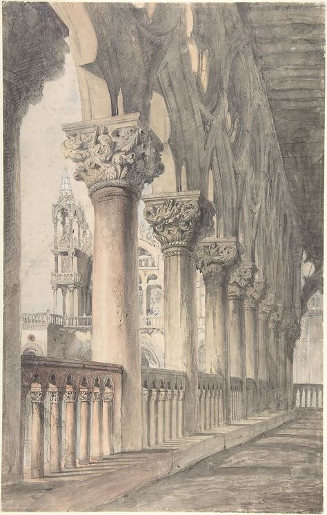 Architecture Antique, John Ruskin, Architectural Drawing, Wow Art, Romantic Art, Architecture Sketch, Cumbria, Metropolitan Museum Of Art, Vintage Wall Art