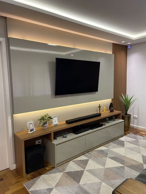 Tv Stand Design Modern Simple, Tv Unit Color Combination, Hall Room Design, Lcd Unit Design, Tv Cabinet Design Modern, Modern Apartment Living Room, Modern Wall Units, Tv Unit Furniture Design, Tv Unit Decor