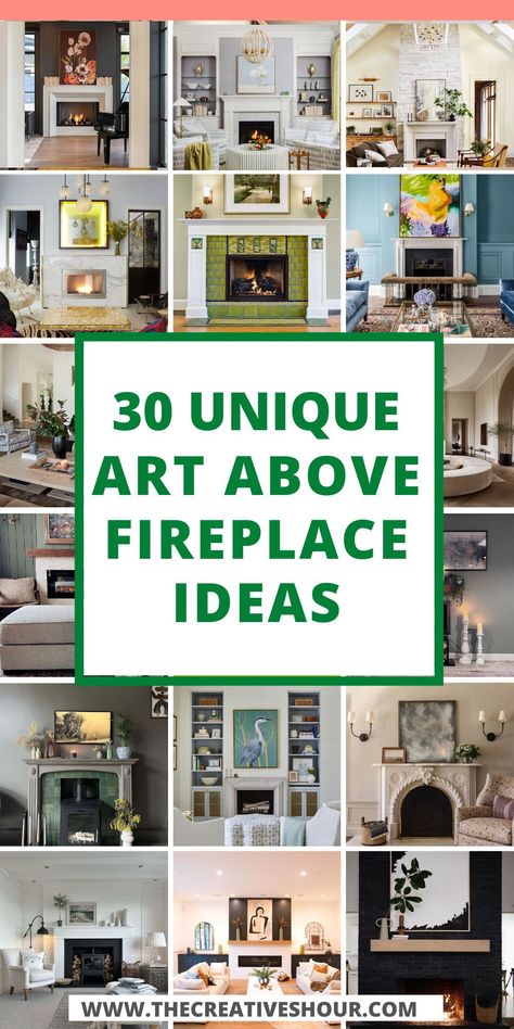 Infuse your space with traditional charm using art above fireplace! Explore options ranging from large framed artworks to classic Christmas-themed pieces, perfect for both traditional and farmhouse-style settings. Above Fireplace Picture Ideas, Pictures Around Fireplace, Art For Over Fireplace, Fireplace With Picture Above, Gallery Wall Above Mantle, Art For Above Fireplace, Above Fireplace Art, What To Hang Above Fireplace, Above Mantle Wall Decor