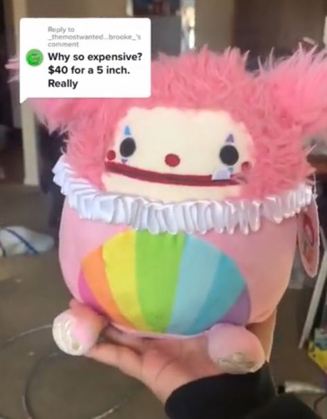 Custom Clown Bigfoot Squishmallow Custom Squishmallow Ideas, Customized Squishmallow, Swish Mellow, Clown Squishmallow, Custom Squishmallow, Rare Squishmallows, Bigfoot Squishmallow, Rainbow Clown, Squish Mallow