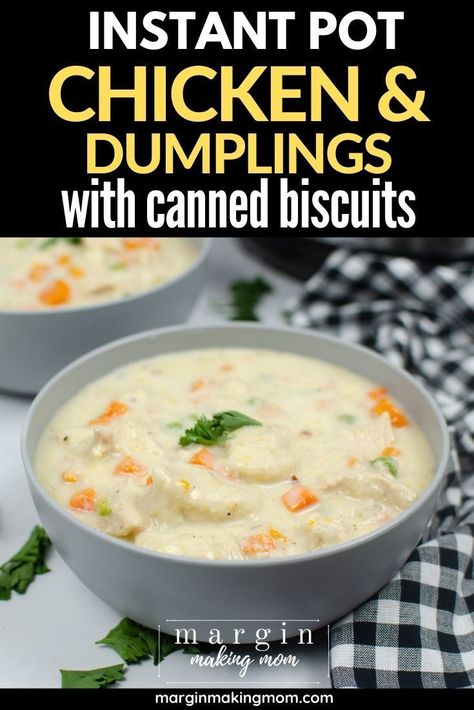 Canned Biscuit Chicken And Dumplings, Chicken And Dumplings Pillsbury, Instapot Chicken And Dumplings, Dumplings With Canned Biscuits, Biscuit Chicken And Dumplings, Instant Pot Chicken And Dumplings, Creamy Chicken And Dumplings, Canned Biscuit, Chicken Dumpling Soup