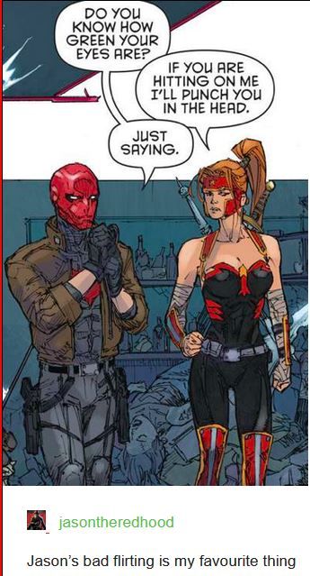 Red Hood And Artemis, Jason Todd Artemis, Jason Todd And Artemis, Jason And Artemis, Artemis Cosplay, Redhood And The Outlaws, Superhero Humor, Modern Gods, Red Hood And The Outlaws