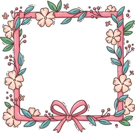 Floral Borders Drawing, Picture Frame Design Border, Photo Frame Border Design, Photo Frame Drawing, Cute Frame Png, Exam Poster, Amazon Picture Frames, Evs Project, Card Borders