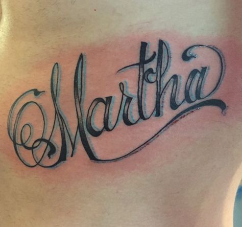 Martha Tattoo Martha Name, Memory Tattoos, Tattoo Name, Ghost Pictures, Memorial Tattoos, Name Tattoo, Name Tattoos, Tattoo Lettering, A Tattoo