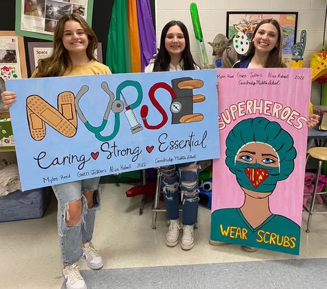 CMS students brighten nurses day with painted ceiling tiles Ceiling Tile Painting Ideas School, Painted Ceiling Tiles, Tile Painting, Nurses Day, Ceiling Tile, Painted Ceiling, Ceiling Tiles, School Board, Painting Tile