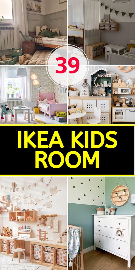 Transform Your Home with 39 IKEA Kids Room Design Inspirations - placeideal.com Ikea Toddler Room, Small Toddler Rooms, Kallax Kids Room, Ikea Hack Kids Room, Ikea Kids Bedroom, Ikea House, Amazing Ikea Hacks, Trofast Ikea, Ikea Hack Kids