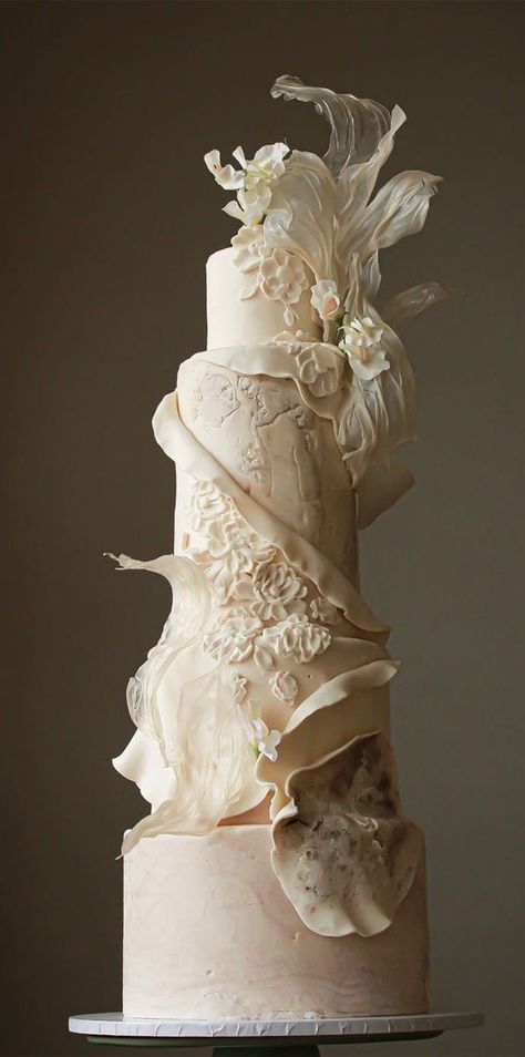 Artistic Wedding Cake, Wedding Cakes, Wedding Cake Trends, Wedding Cake Images Artistic Wedding Cake, Artistic Cake, Wedding Cake Trends, Textured Wedding Cakes, Wedding Cake Options, Extravagant Wedding Cakes, Wedding Cake Images, Artist Cake, Pretty Wedding Cakes