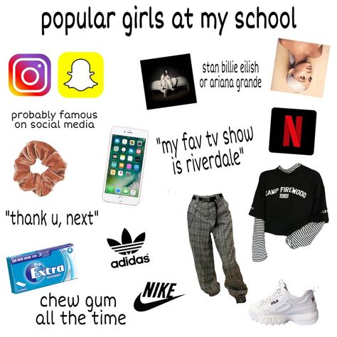 Popular Girl Outfits Middle School, Popular Girl Starter Pack, Popular Girl Aesthetic High School, Popular Girl Aesthetic, Plane Hacks, Abc Bible Verses, Middle School Survival, Popular Girls, Middle School Outfits