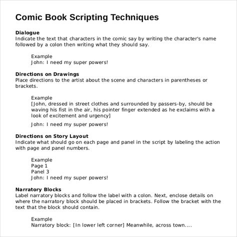 Script Writing Format, Comic Book Script, Book Script, Comic Book Writing, Script Template, Make A Comic Book, Comic Template, Comic Script, Writing Scripts