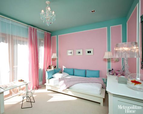 Tiffany Blue Teen Girls Bedrooms -- Design Dazzle Blue Teen Girl Bedroom, Idea Bilik Tidur, Teen Girl Bedroom Designs, Aqua Bedrooms, Reka Bentuk Bilik Tidur, Bedroom Turquoise, Teal Bedroom, Hiasan Bilik Tidur, Teen Girl Bedroom