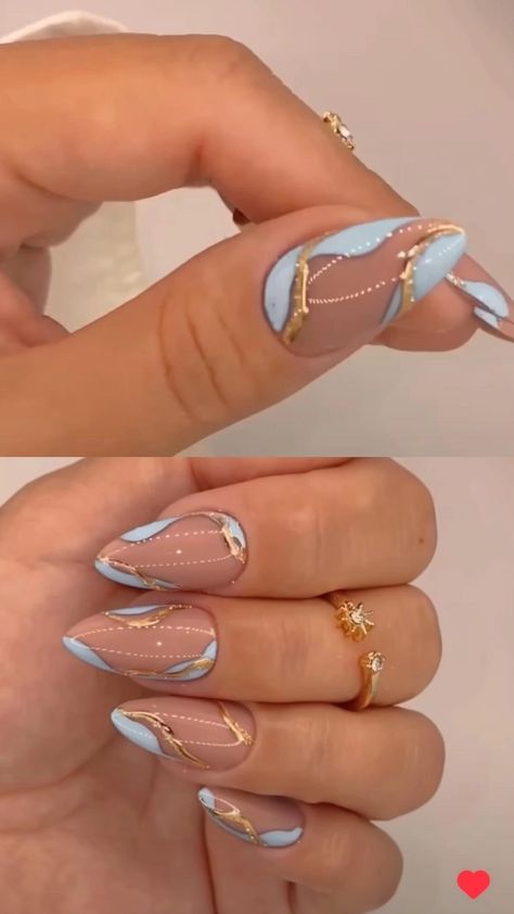 <3 Blue Nail Ideas 2024, Nagel Tips, Gel Nails Diy, Casual Nails, Nails Only, Acrylic Nails Coffin Short, Pretty Acrylic Nails, Fancy Nails, Chic Nails