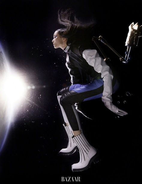 Xiao Wen Ju, Space Fashion, Space Photography, Eye Photography, Studio Photoshoot, Futuristic Fashion, Photography Poses For Men, Harper's Bazaar, Harpers Bazaar